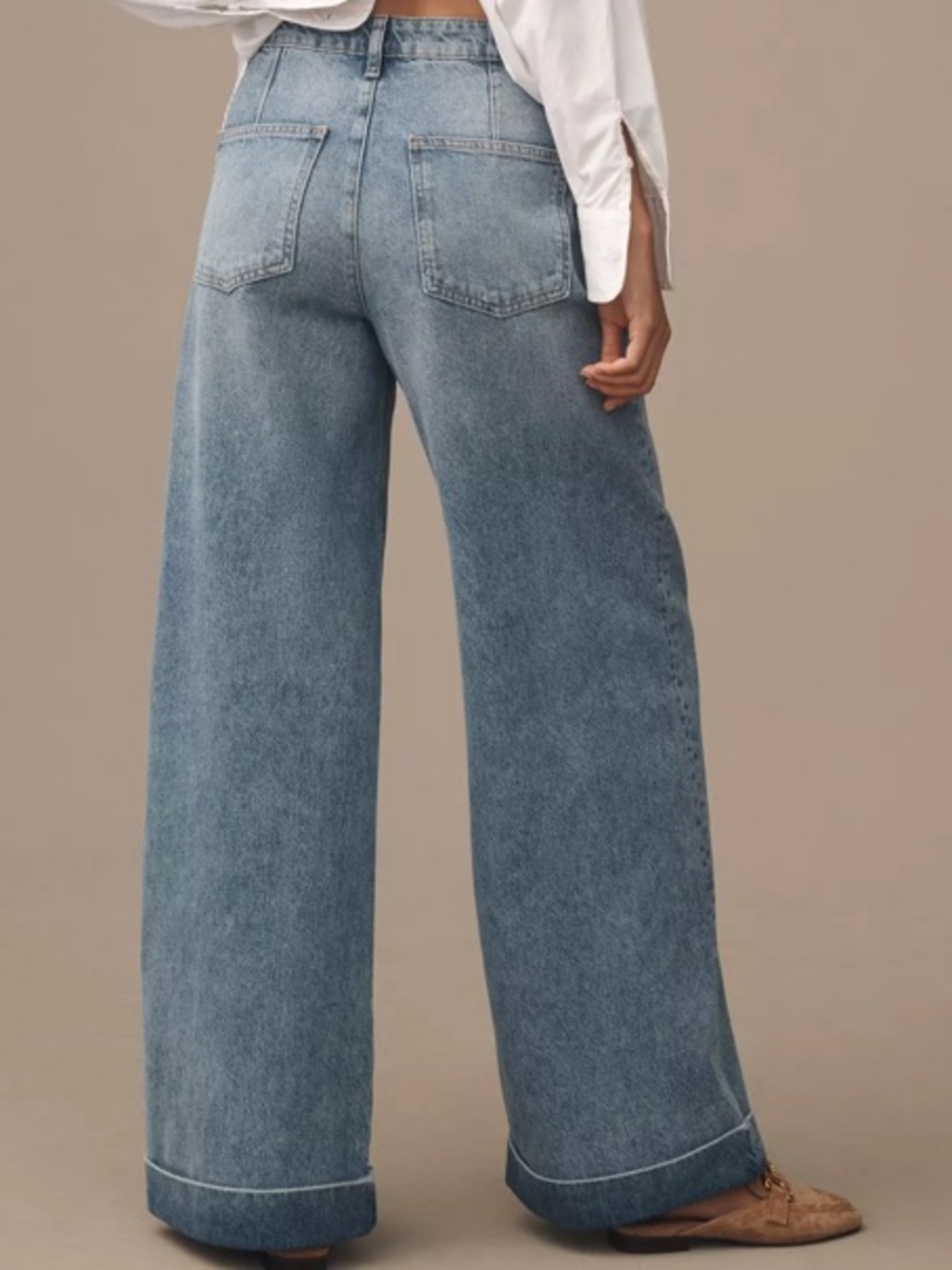 Anthropologie Pilcro High-Rise Pleated Cuff Trouser Jeans - Picture 4 of 12